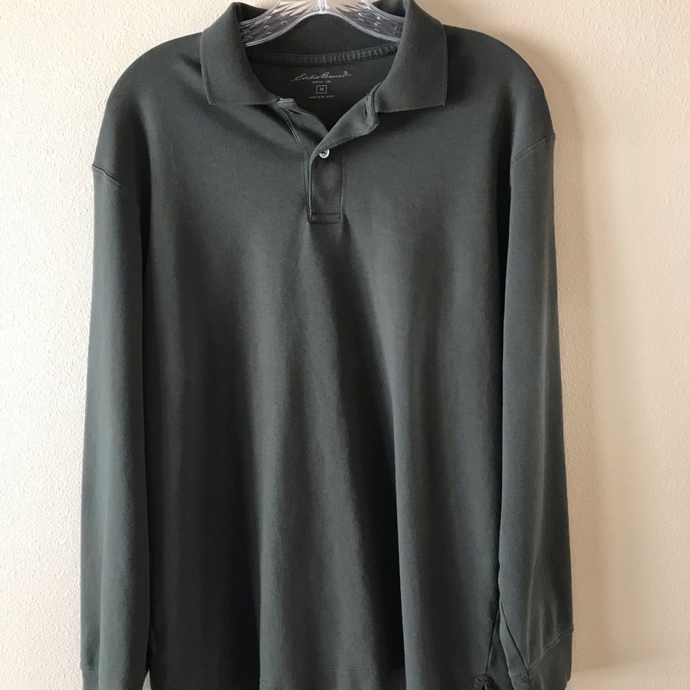 Eddie Bauer Mens Long Sleeve Polo